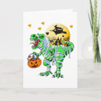 Halloween Dinosaur T Rex Mummy Pumpkin