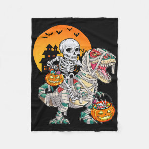 Halloween Dinosaur T Rex Skeleton Beängstigend Boy Fleecedecke