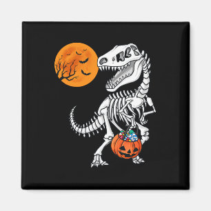 Halloween Dinosaur T Rex Skeleton Beängstigend Boy Magnet