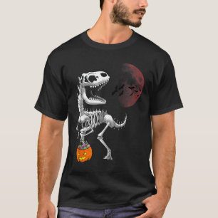 Halloween Dinosaur T Rex Skelett Grusel Jungen Kin T-Shirt
