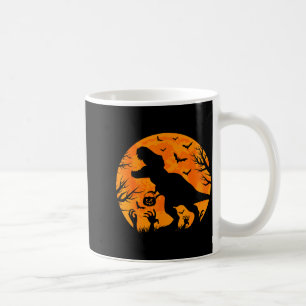 Halloween-Dinosaurier T Rex mit Kürbis-Dinosaurier Kaffeetasse
