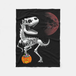 Halloween-Dinosaurier T Rex Skelett Grusel Jungen Fleecedecke
