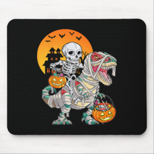 Halloween Dinosaurier T Rex Skelett Grusel Jungen  Mousepad
