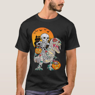 Halloween-Dinosaurier T Rex Skelett Grusel Jungen  T-Shirt