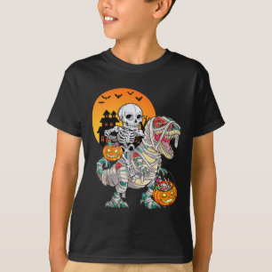 Halloween-Dinosaurier T Rex Skelett Grusel Jungen  T-Shirt