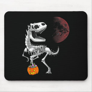 Halloween-Dinosaurier T Rex Skelett Gruselige Jung Mousepad