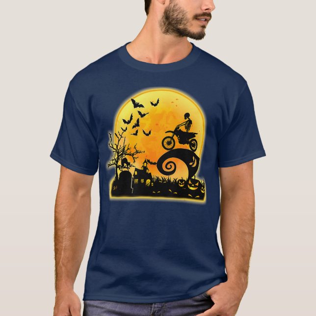 Halloween Dirt Bike Kostüm Funny Motocross Dirt T-Shirt (Vorderseite)