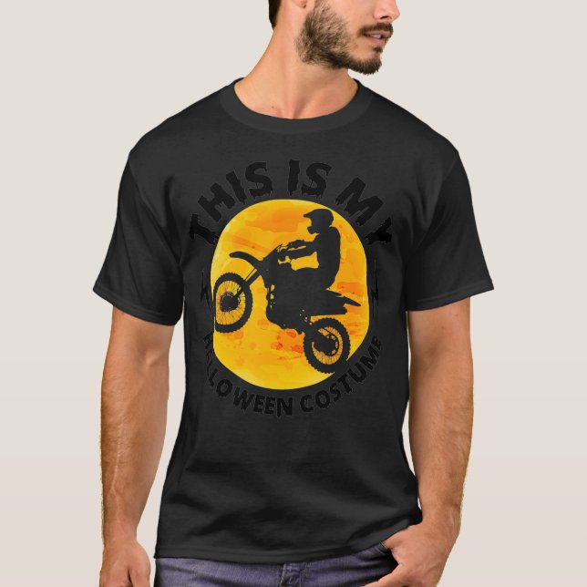 Halloween Dirt Biker Kostümgeschenk Funny Motocros T-Shirt (Vorderseite)