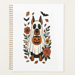 Halloween Dobermann Pinscher Blumen Planer
