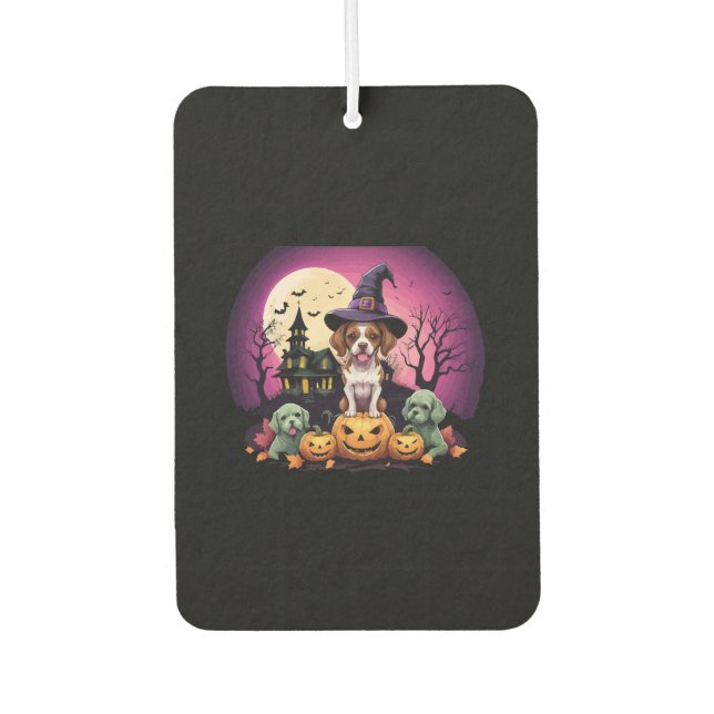 Halloween Dog Fall Lovers Autolufterfrischer (Vorderseite)