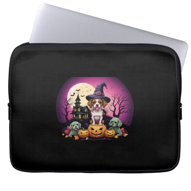 Halloween Dog Fall Lovers Laptopschutzhülle (Vorderseite)