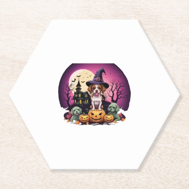Halloween Dog Fall Lovers Untersetzer (Vorderseite)