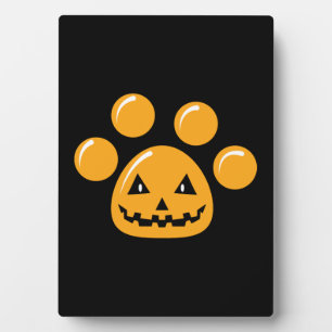 Halloween Dog Paw Fotoplatte