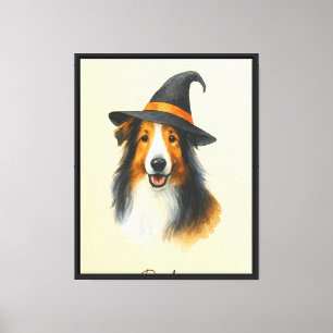 Halloween Dog Portrait - Bailey der Sheltie Leinwanddruck