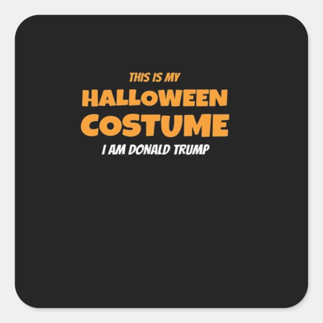 Halloween Donald Costume Trumpkin Ideen Classic Quadratischer Aufkleber (Vorderseite)