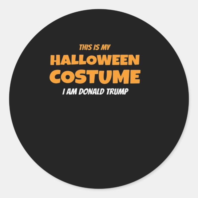 Halloween Donald Costume Trumpkin Ideen Classic Runder Aufkleber (Vorderseite)