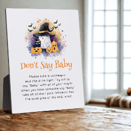 Halloween 'Don't Say Baby' Baby Shower Game Fotoplatte
