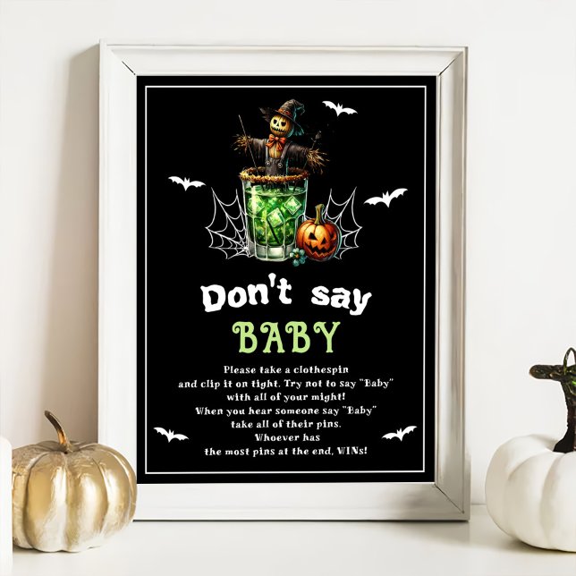 Halloween "Don't Say Baby" Baby Shower Game Poster (Von Creator hochgeladen)