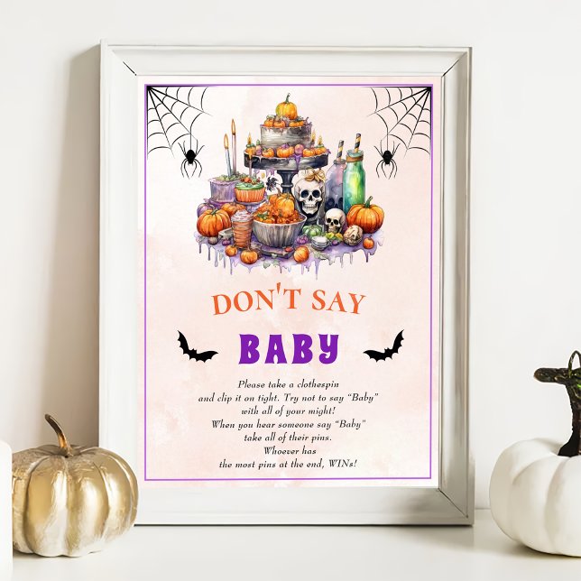 Halloween "Don't Say Baby" Baby Shower Game Poster (Von Creator hochgeladen)