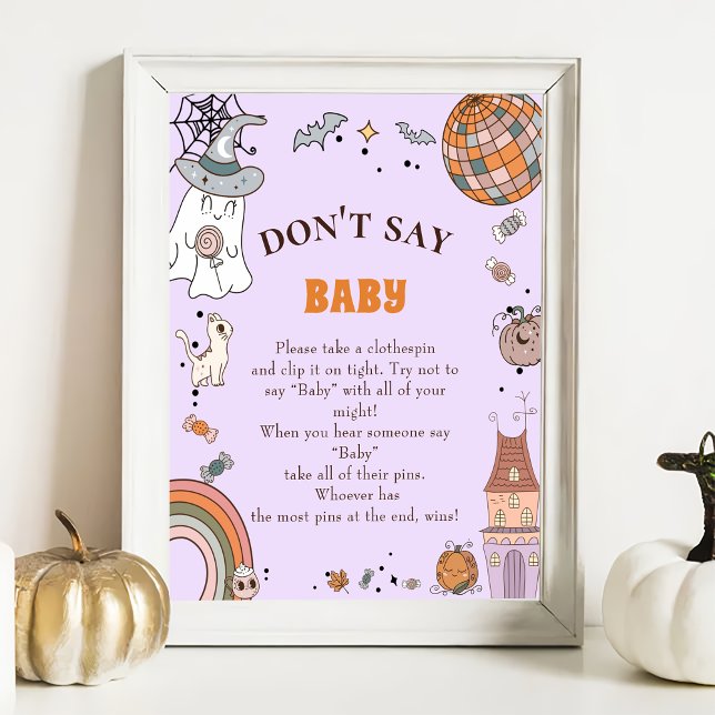 Halloween "Don't Say Baby" Baby Shower Game Poster (Von Creator hochgeladen)