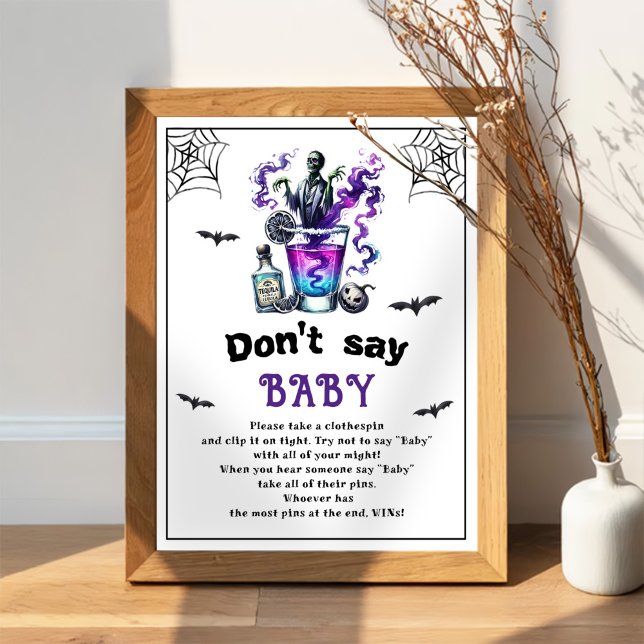 Halloween "Don't Say Baby" Baby Shower Game Poster (Von Creator hochgeladen)