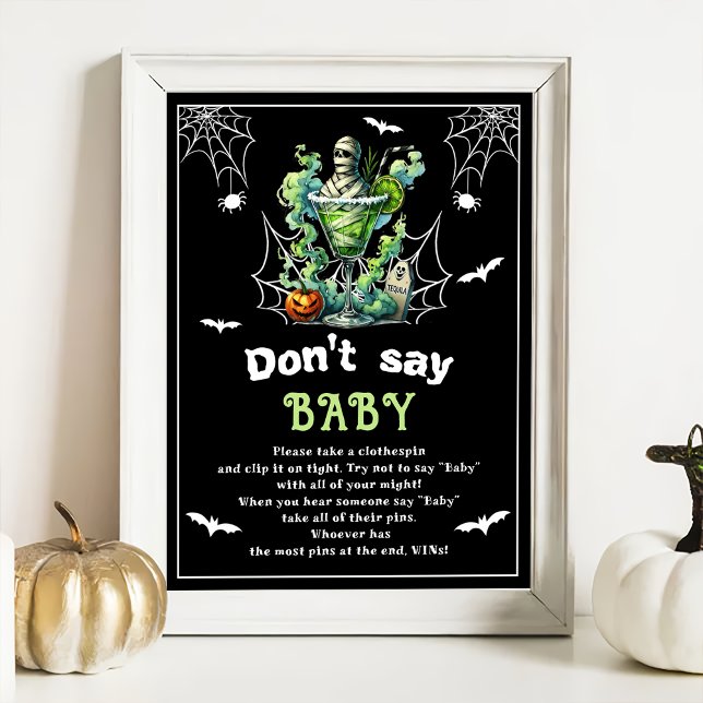 Halloween "Don't Say Baby" Baby Shower Game Poster (Von Creator hochgeladen)
