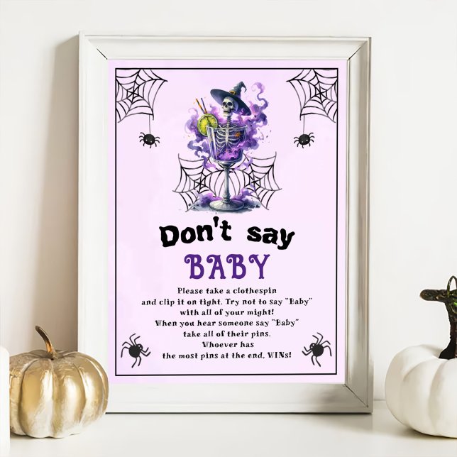 Halloween "Don't Say Baby" Baby Shower Game Poster (Von Creator hochgeladen)