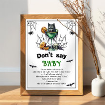 Halloween "Don't Say Baby" Baby Shower Game