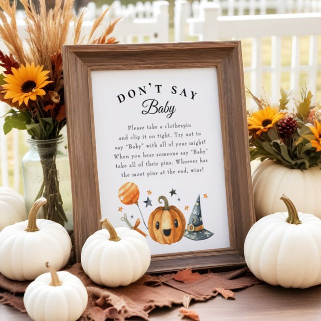 Halloween "Don't Say Baby" Baby Shower Game Poster (Von Creator hochgeladen)