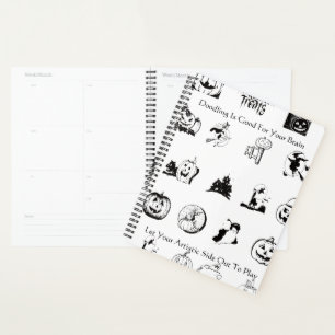 Halloween-Doodle-Kalender Planer