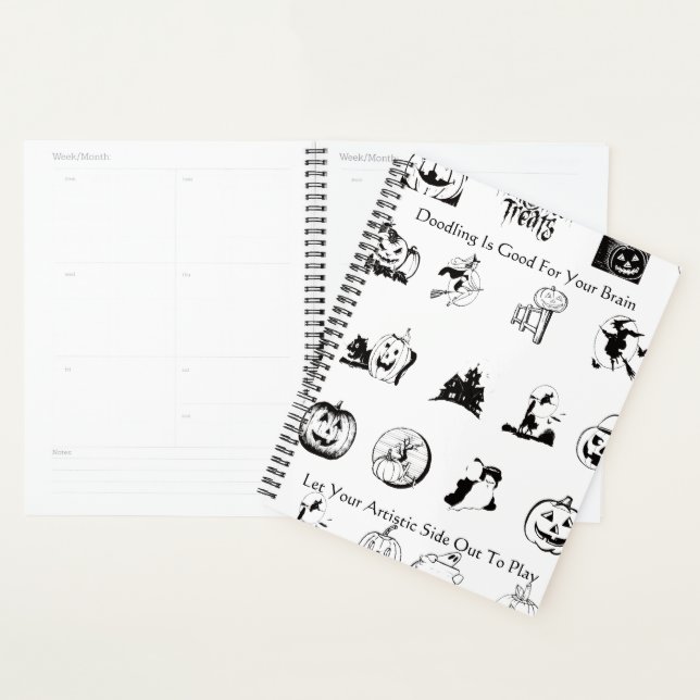 Halloween-Doodle-Kalender Planer (Anzeige)