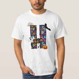 Halloween Doodle Letter H T - Shirt