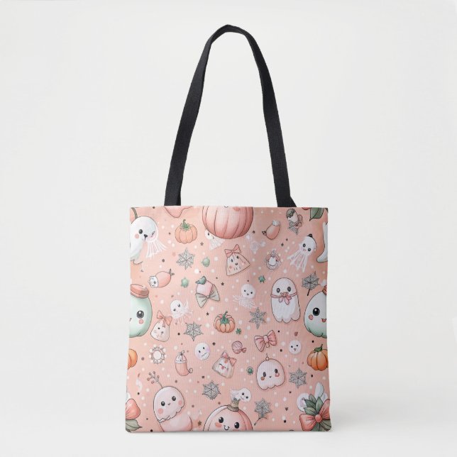 Halloween Doodle Pattern mit Ghosts & Pumpkins (Vorderseite)
