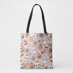 Halloween Doodle Pattern mit Ghosts & Pumpkins 2