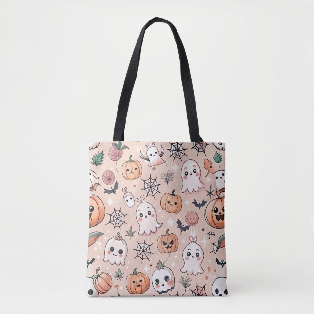 Halloween Doodle Pattern mit Ghosts & Pumpkins 2 (Vorderseite)