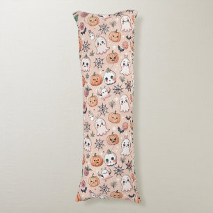 Halloween Doodle Pattern mit Ghosts & Pumpkins 2 Seitenschläferkissen