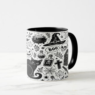 Halloween-Doodle Tasse