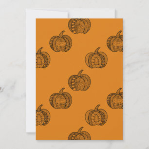 Halloween Doodles boho mandala Kürbis Herbst Einladung