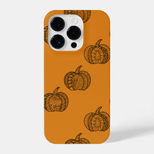 Halloween Doodles boho mandala Kürbis Herbst iPhone 14 Pro Hülle