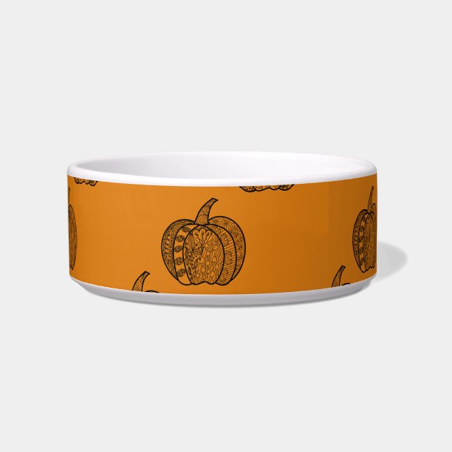 Halloween Doodles boho mandala Kürbis Herbst Napf (Vorderseite)