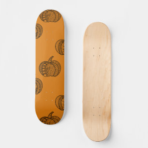 Halloween Doodles boho mandala Kürbis Herbst Skateboard