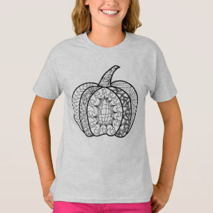 Halloween Doodles boho zentwinkeln Kürbis Herbst T-Shirt