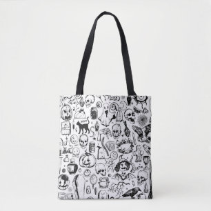 Halloween Doodles Collection, Vintager Stil.