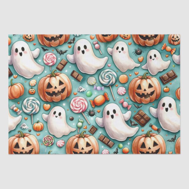 Halloween Doodles Seidenpapier (Vorderseite)