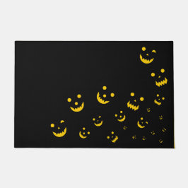 Halloween Door Mat glühende Gesichter Fußmatte