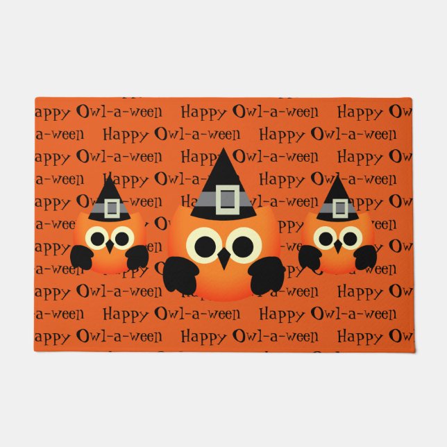 Halloween Door Mat-Owl Fußmatte (Vorderseite)