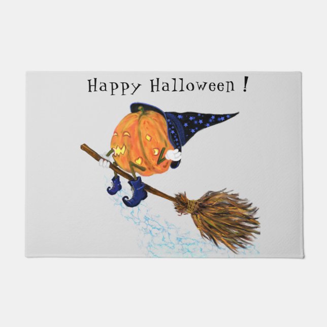 Halloween Doormat Hexenkürbis Fußmatte (Vorderseite)