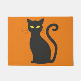 Halloween Doormat mit schwarzer Katze Fußmatte