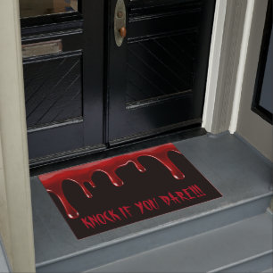 Halloween Doormat - Schlag, wenn du es wagst!!! Fußmatte