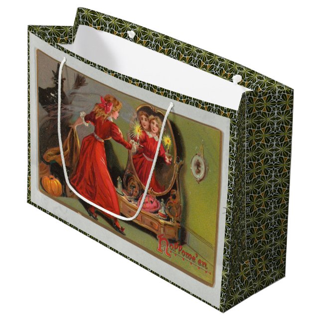Halloween - Doppelgeschenktasche sehen Große Geschenktüte (Vorderseite Schrägansicht)